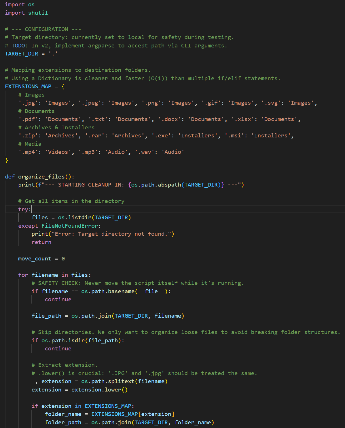 Python Script Code Snippet